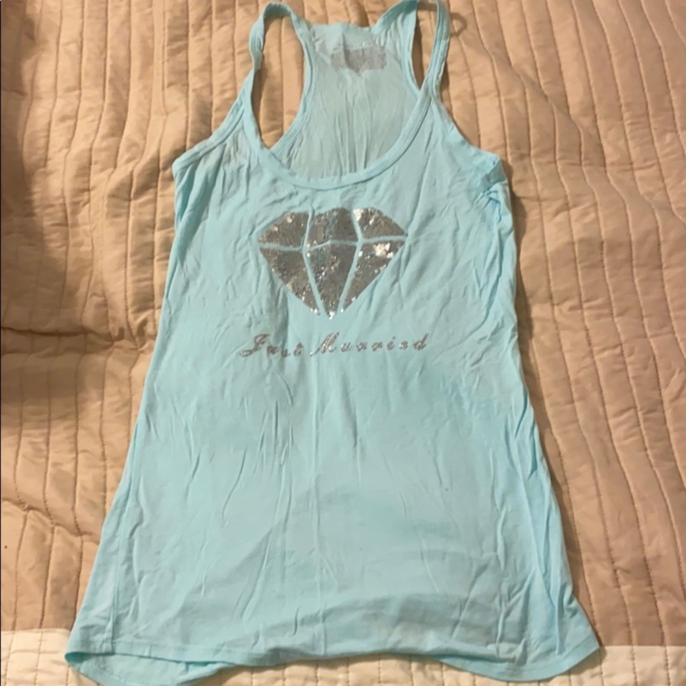 Worn twice Victoria secret Just married tank top!